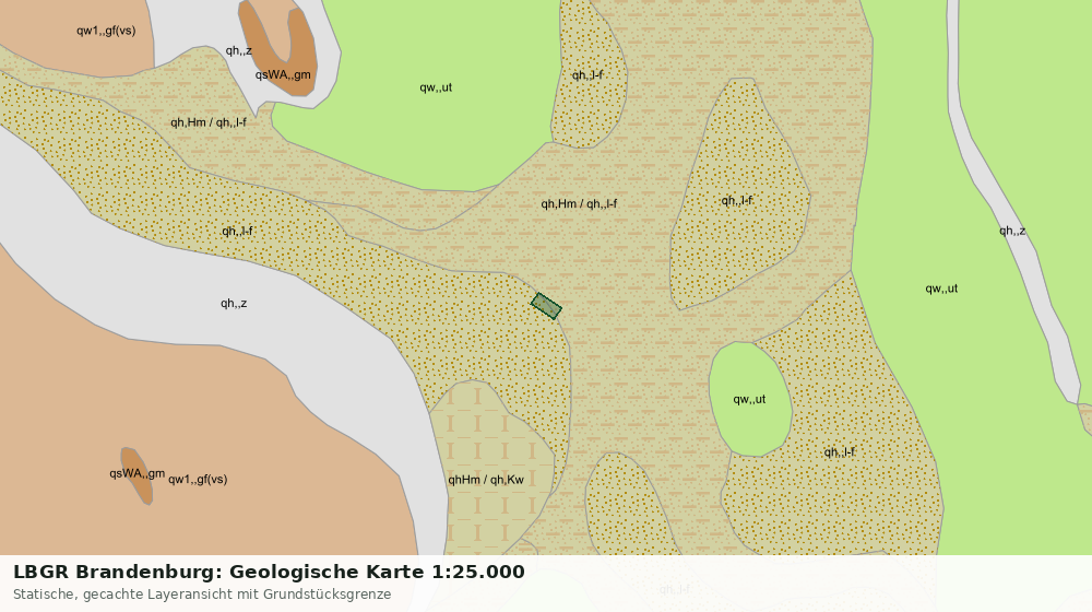 Statische Kartenansicht: LBGR Brandenburg: Geologische Karte 1:25.000