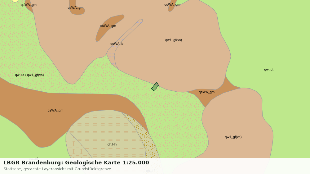 Statische Kartenansicht: LBGR Brandenburg: Geologische Karte 1:25.000