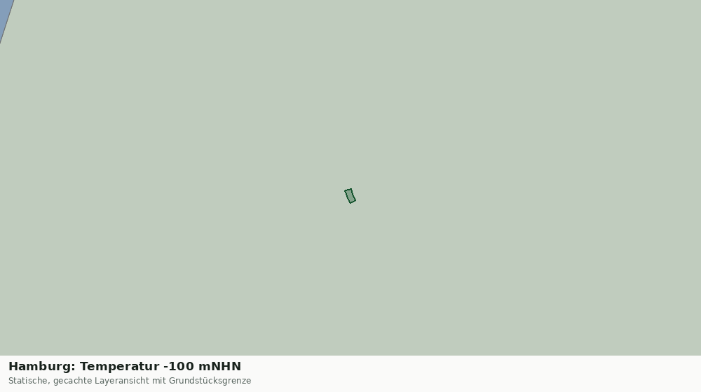Statische Kartenansicht: Hamburg: Temperatur -100 mNHN