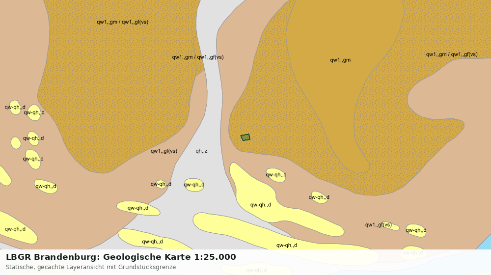 Statische Kartenansicht: LBGR Brandenburg: Geologische Karte 1:25.000