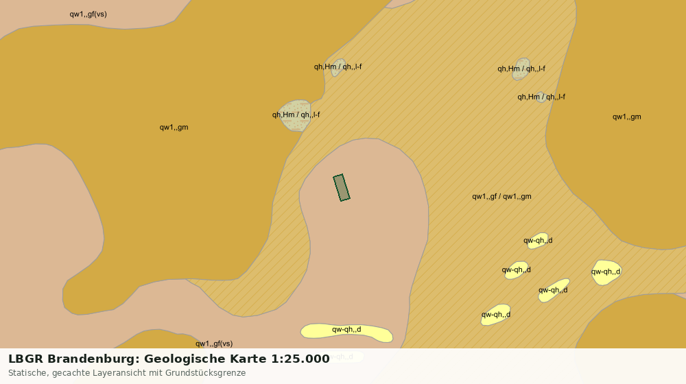 Statische Kartenansicht: LBGR Brandenburg: Geologische Karte 1:25.000