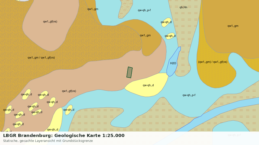 Statische Kartenansicht: LBGR Brandenburg: Geologische Karte 1:25.000