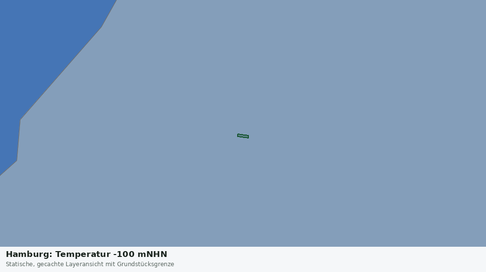 Statische Kartenansicht: Hamburg: Temperatur -100 mNHN