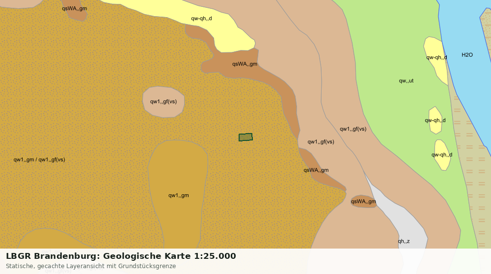 Statische Kartenansicht: LBGR Brandenburg: Geologische Karte 1:25.000