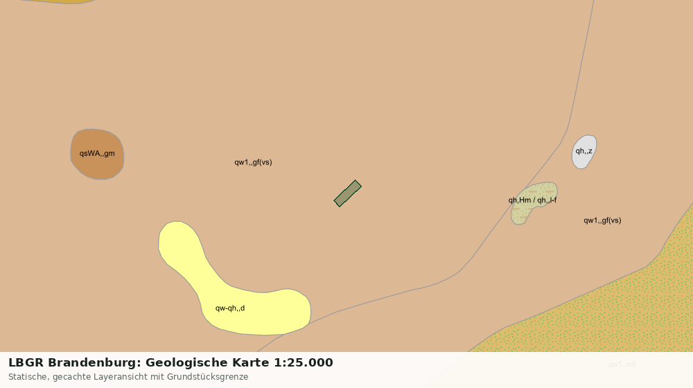 Statische Kartenansicht: LBGR Brandenburg: Geologische Karte 1:25.000
