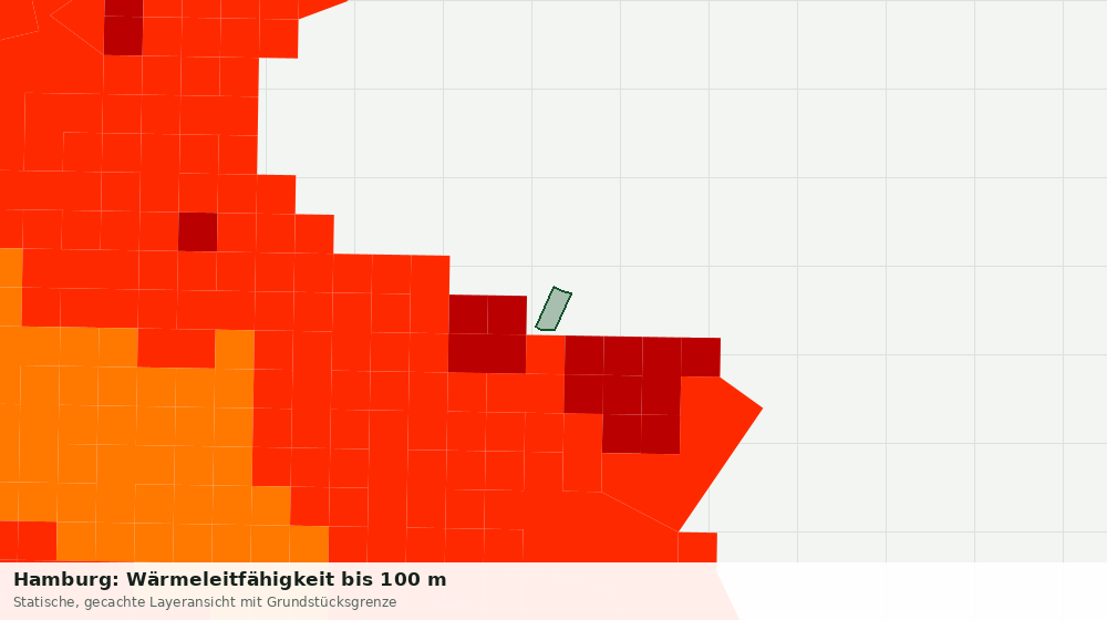 Statische Kartenansicht: Hamburg: Wärmeleitfähigkeit bis 100 m