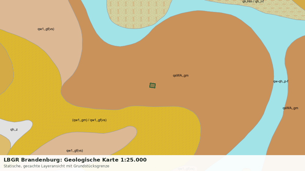 Statische Kartenansicht: LBGR Brandenburg: Geologische Karte 1:25.000