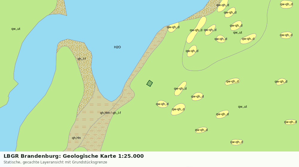 Statische Kartenansicht: LBGR Brandenburg: Geologische Karte 1:25.000
