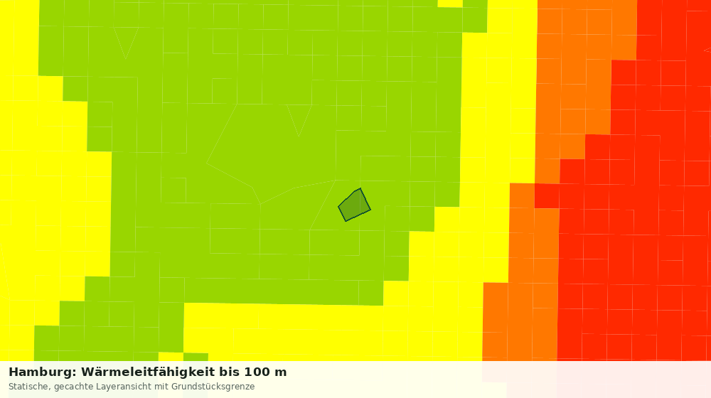 Statische Kartenansicht: Hamburg: Wärmeleitfähigkeit bis 100 m