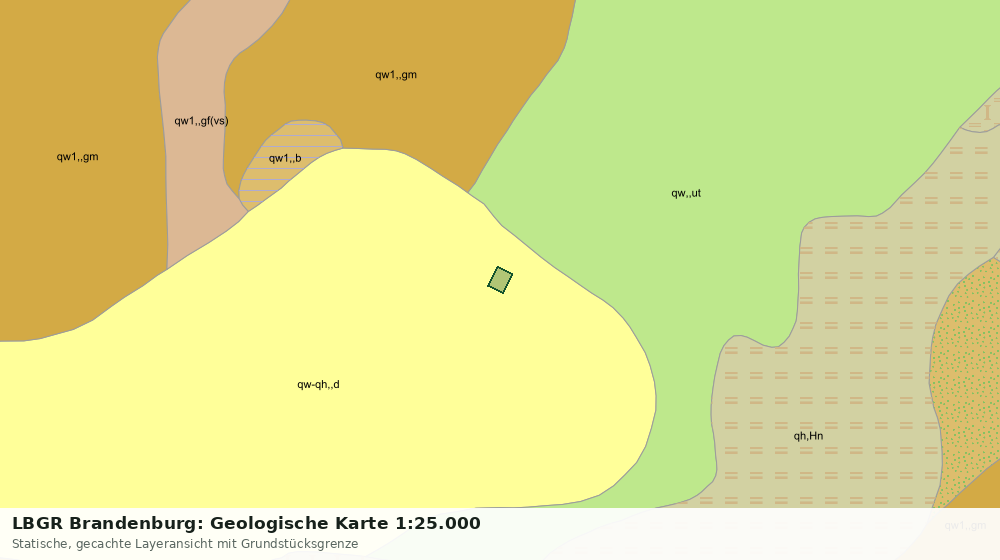 Statische Kartenansicht: LBGR Brandenburg: Geologische Karte 1:25.000