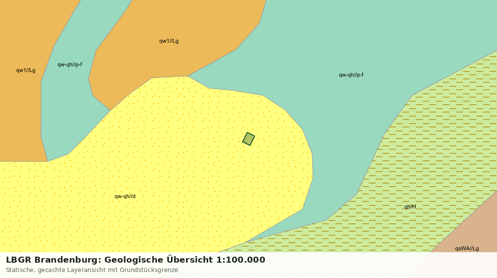 Statische Kartenansicht: LBGR Brandenburg: Geologische Übersicht 1:100.000