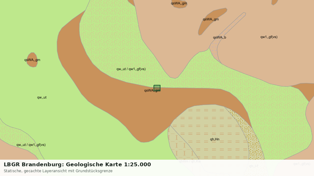 Statische Kartenansicht: LBGR Brandenburg: Geologische Karte 1:25.000