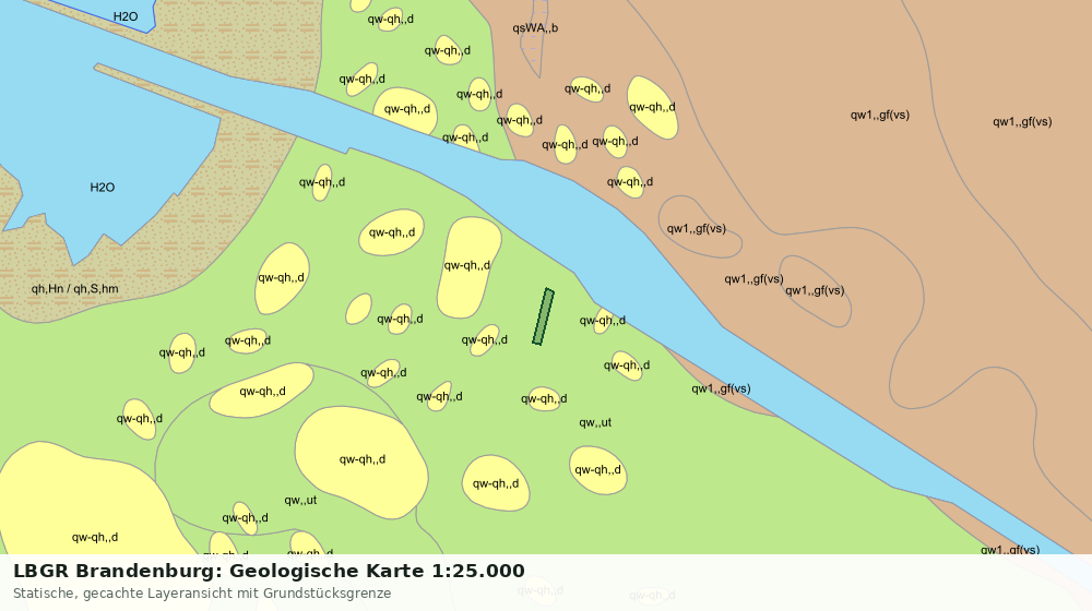 Statische Kartenansicht: LBGR Brandenburg: Geologische Karte 1:25.000