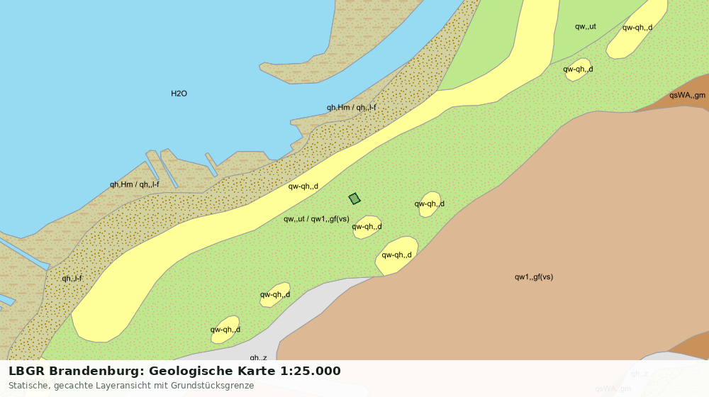 Statische Kartenansicht: LBGR Brandenburg: Geologische Karte 1:25.000
