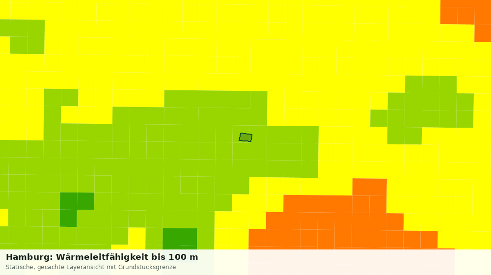 Statische Kartenansicht: Hamburg: Wärmeleitfähigkeit bis 100 m
