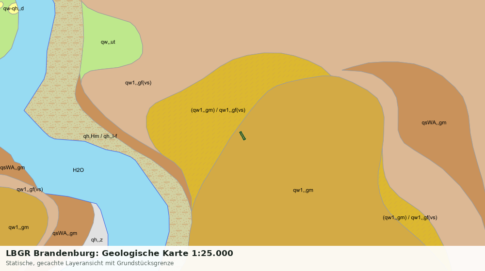 Statische Kartenansicht: LBGR Brandenburg: Geologische Karte 1:25.000