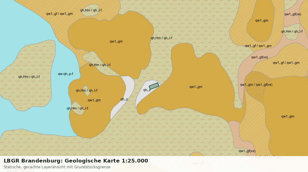 Statische Kartenansicht: LBGR Brandenburg: Geologische Karte 1:25.000