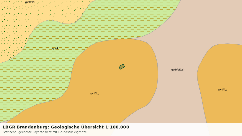 Statische Kartenansicht: LBGR Brandenburg: Geologische Übersicht 1:100.000