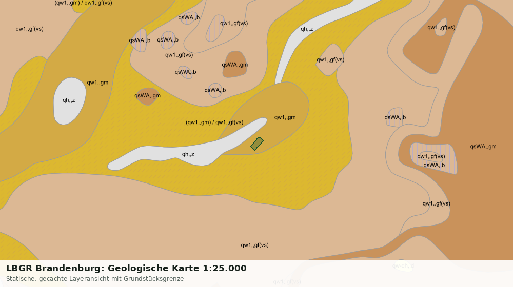 Statische Kartenansicht: LBGR Brandenburg: Geologische Karte 1:25.000