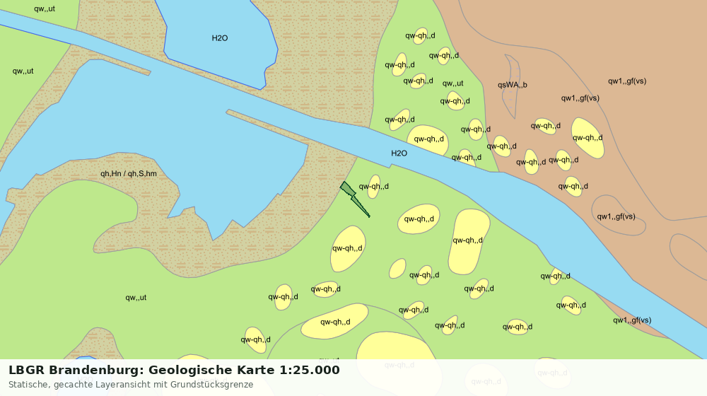Statische Kartenansicht: LBGR Brandenburg: Geologische Karte 1:25.000