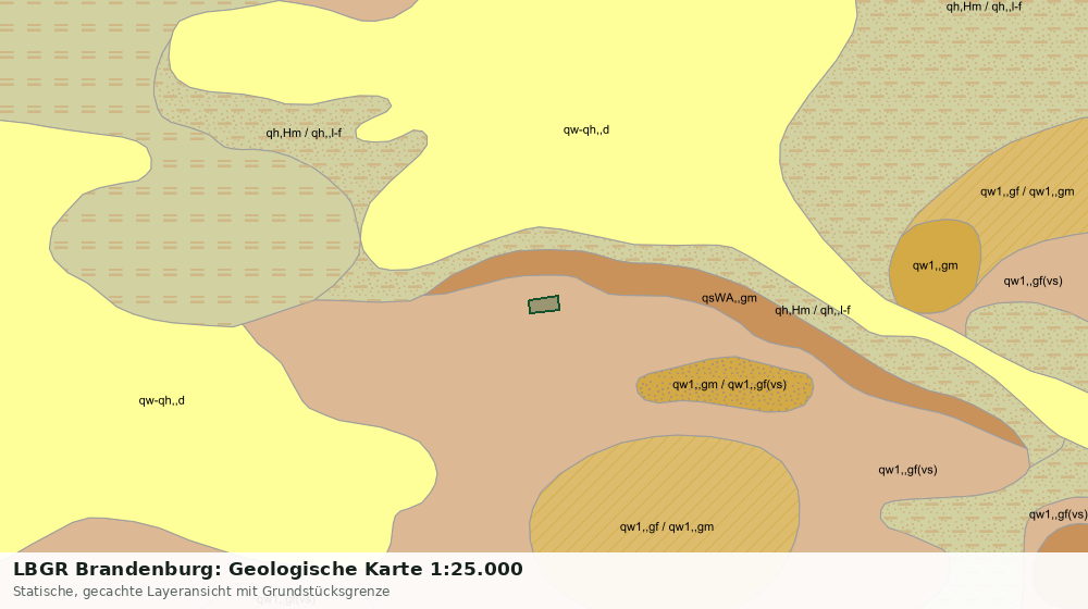 Statische Kartenansicht: LBGR Brandenburg: Geologische Karte 1:25.000