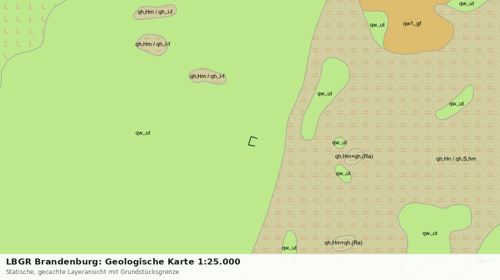 Statische Kartenansicht: LBGR Brandenburg: Geologische Karte 1:25.000