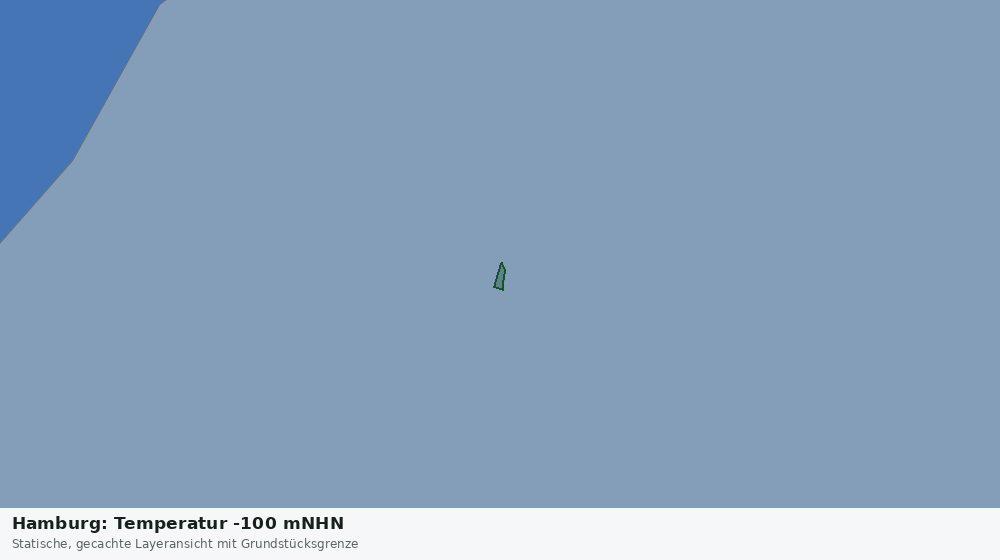 Statische Kartenansicht: Hamburg: Temperatur -100 mNHN