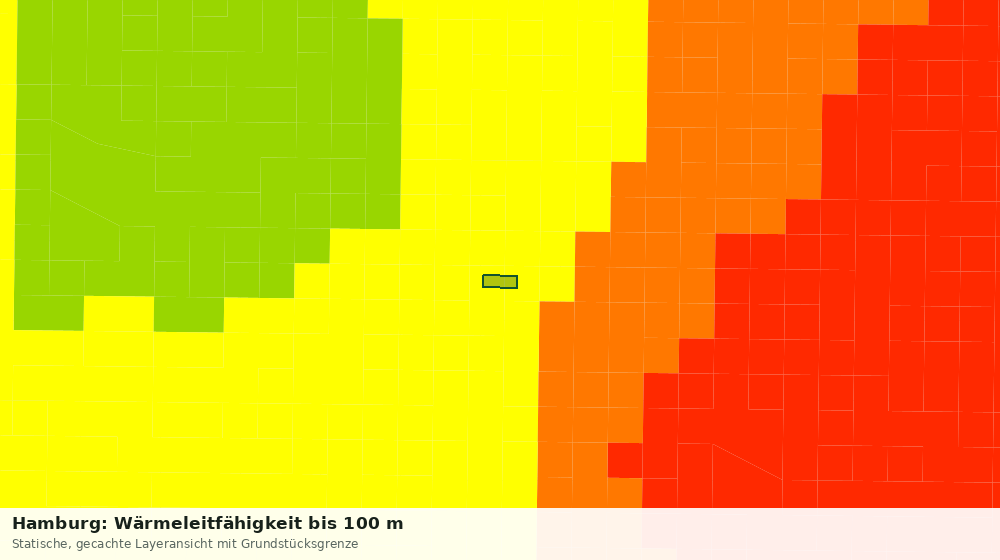 Statische Kartenansicht: Hamburg: Wärmeleitfähigkeit bis 100 m