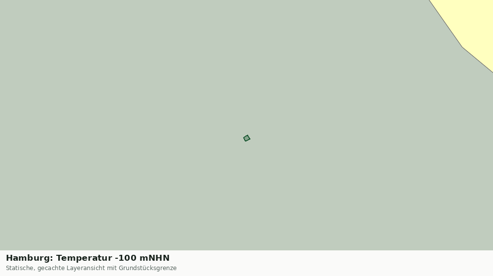 Statische Kartenansicht: Hamburg: Temperatur -100 mNHN