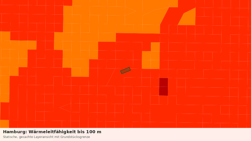 Statische Kartenansicht: Hamburg: Wärmeleitfähigkeit bis 100 m