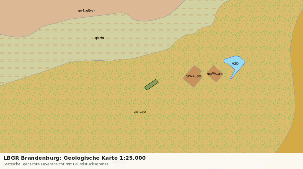 Statische Kartenansicht: LBGR Brandenburg: Geologische Karte 1:25.000