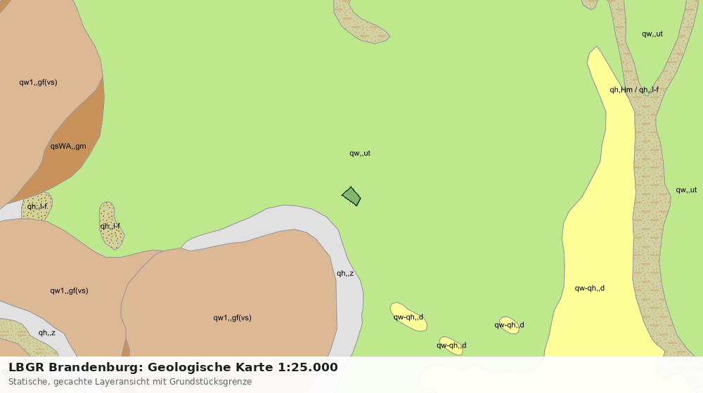 Statische Kartenansicht: LBGR Brandenburg: Geologische Karte 1:25.000
