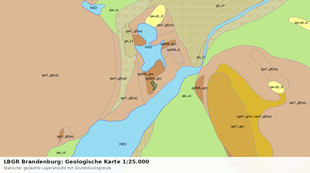 Statische Kartenansicht: LBGR Brandenburg: Geologische Karte 1:25.000