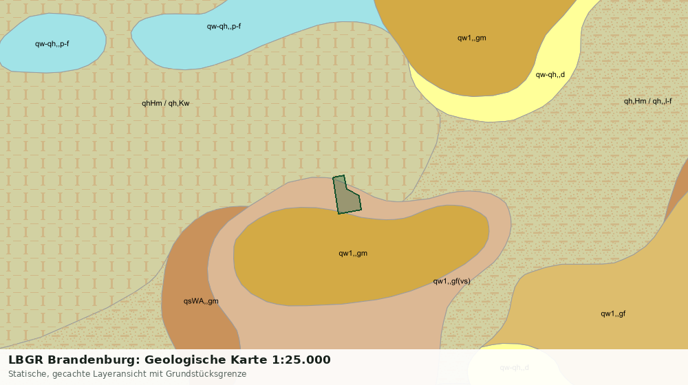Statische Kartenansicht: LBGR Brandenburg: Geologische Karte 1:25.000