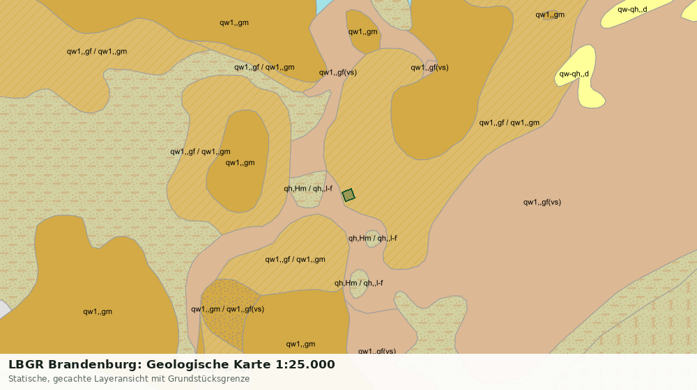 Statische Kartenansicht: LBGR Brandenburg: Geologische Karte 1:25.000