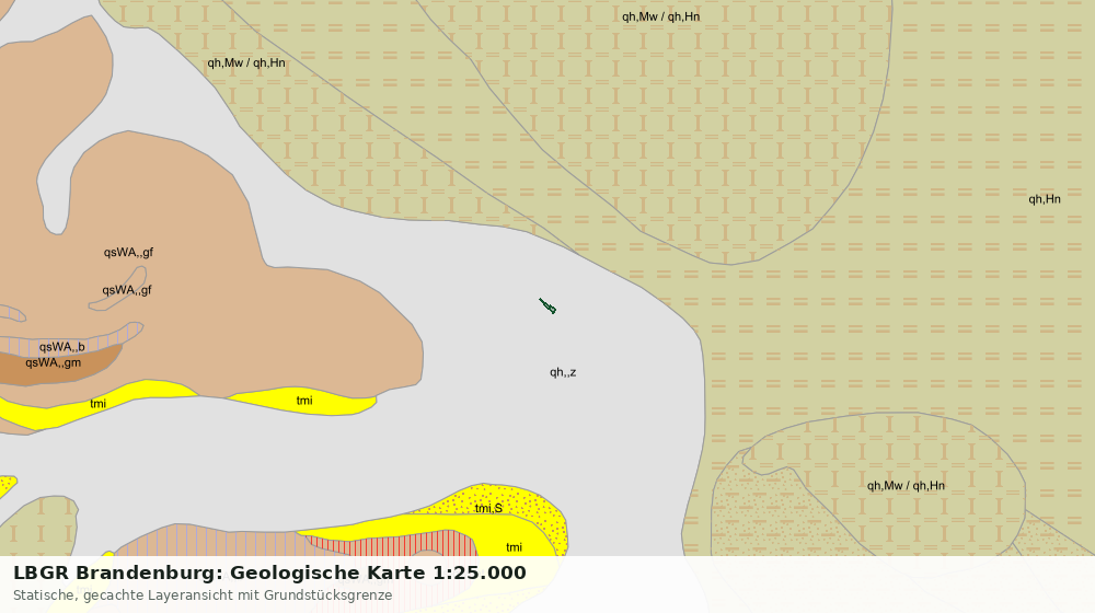 Statische Kartenansicht: LBGR Brandenburg: Geologische Karte 1:25.000