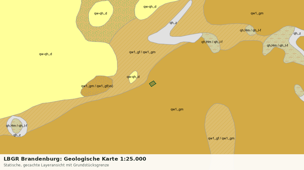 Statische Kartenansicht: LBGR Brandenburg: Geologische Karte 1:25.000