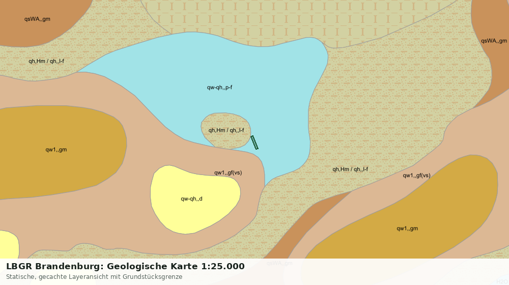 Statische Kartenansicht: LBGR Brandenburg: Geologische Karte 1:25.000