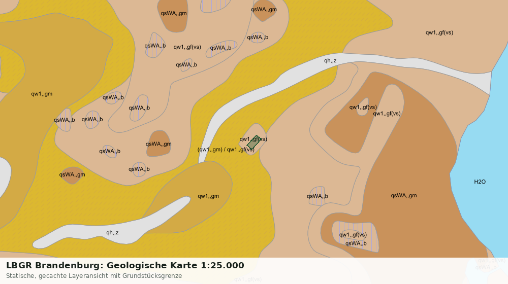 Statische Kartenansicht: LBGR Brandenburg: Geologische Karte 1:25.000
