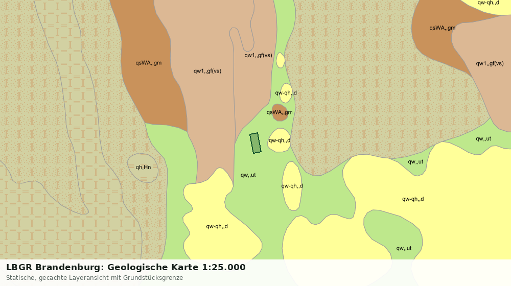 Statische Kartenansicht: LBGR Brandenburg: Geologische Karte 1:25.000
