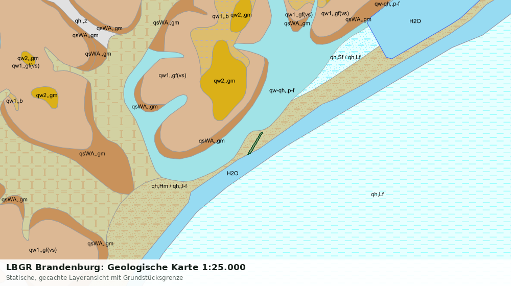 Statische Kartenansicht: LBGR Brandenburg: Geologische Karte 1:25.000