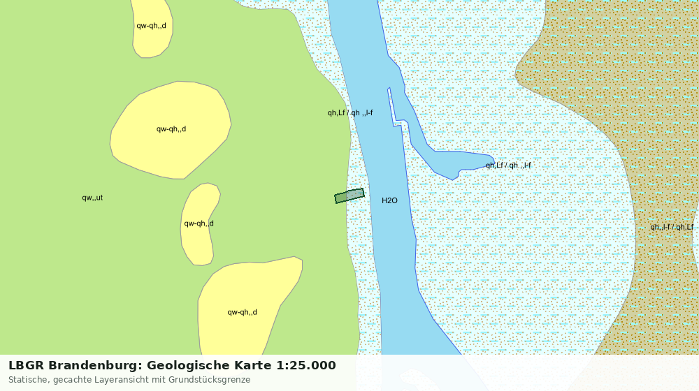 Statische Kartenansicht: LBGR Brandenburg: Geologische Karte 1:25.000