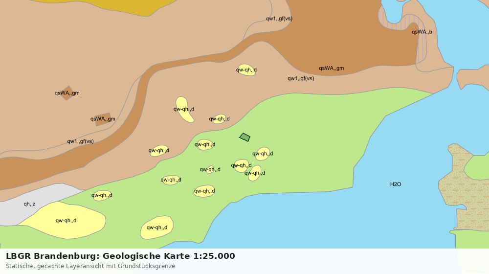 Statische Kartenansicht: LBGR Brandenburg: Geologische Karte 1:25.000