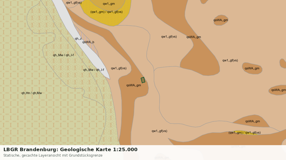 Statische Kartenansicht: LBGR Brandenburg: Geologische Karte 1:25.000