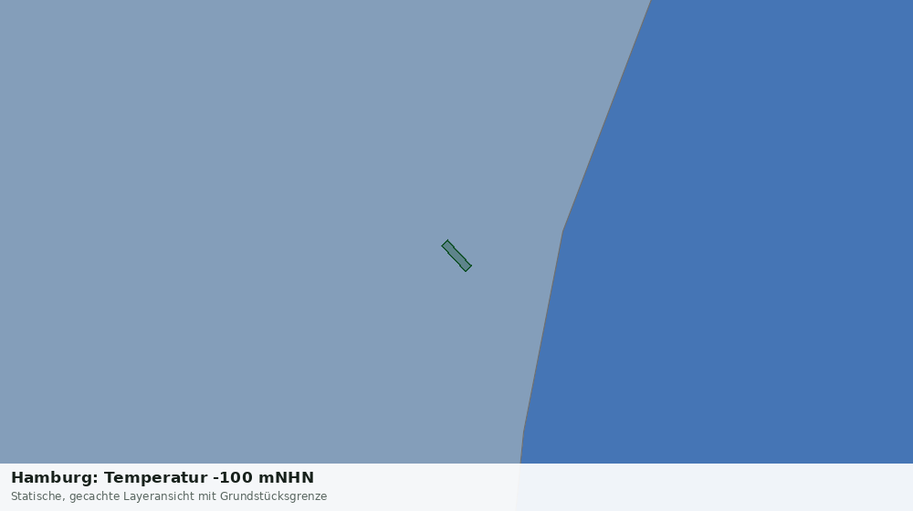 Statische Kartenansicht: Hamburg: Temperatur -100 mNHN