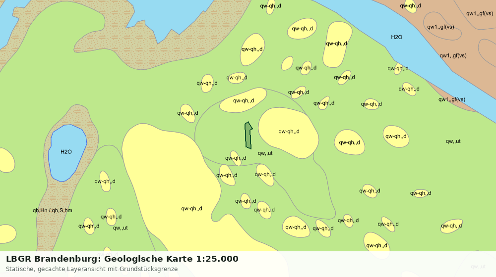 Statische Kartenansicht: LBGR Brandenburg: Geologische Karte 1:25.000