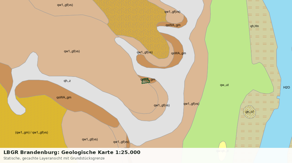 Statische Kartenansicht: LBGR Brandenburg: Geologische Karte 1:25.000