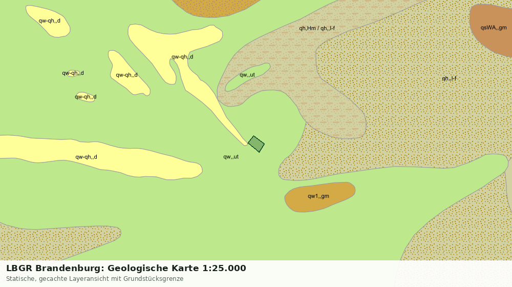 Statische Kartenansicht: LBGR Brandenburg: Geologische Karte 1:25.000
