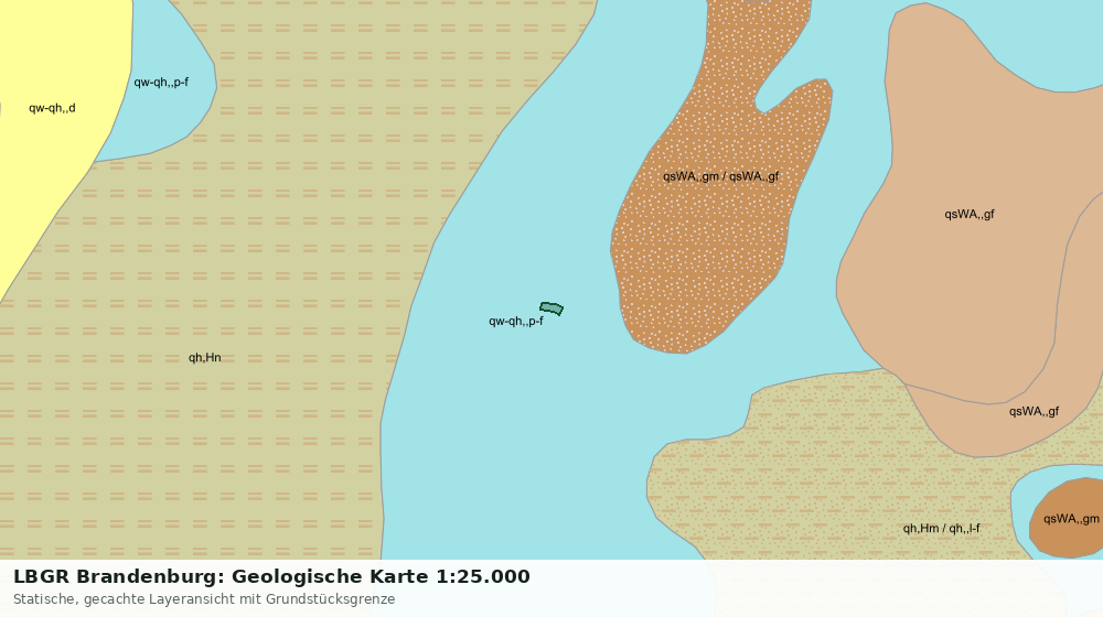 Statische Kartenansicht: LBGR Brandenburg: Geologische Karte 1:25.000