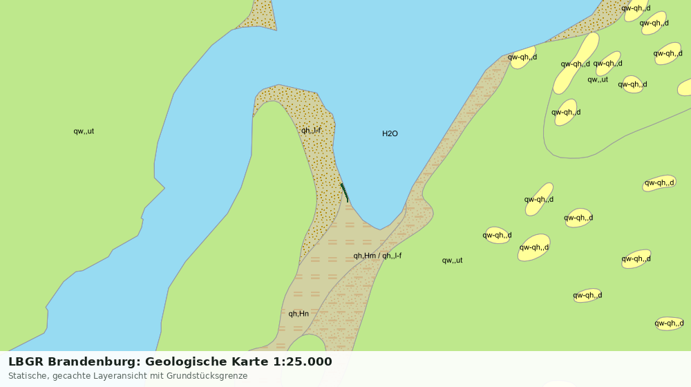 Statische Kartenansicht: LBGR Brandenburg: Geologische Karte 1:25.000